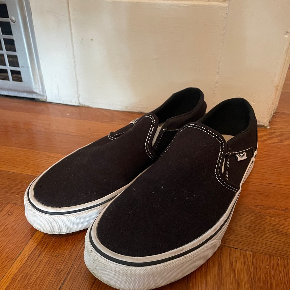 Vans Black Slip-On Sneakers